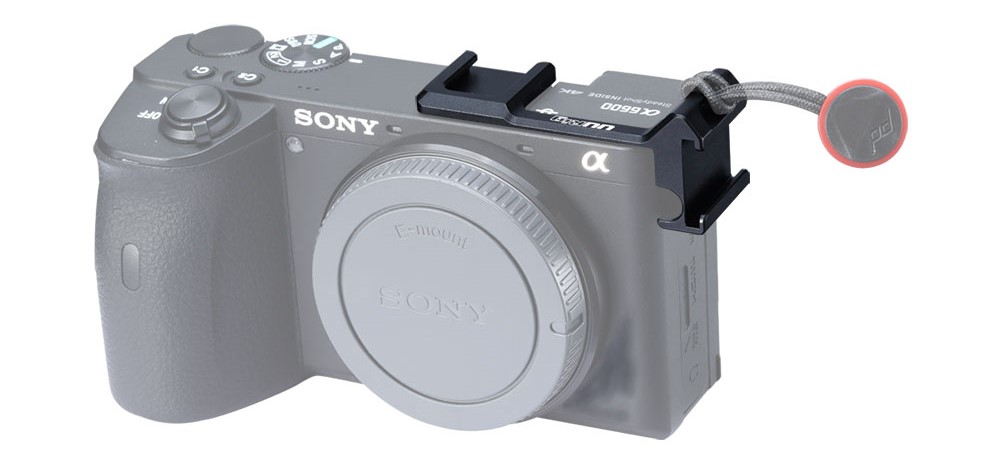 Přídavné dvojité boční sáňky blesku pro Sony A6600 5